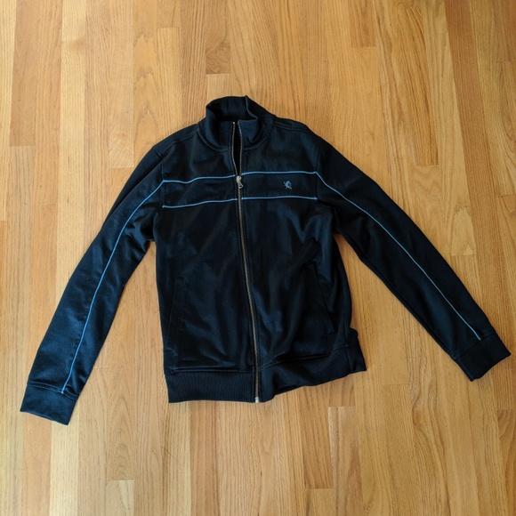 Black track jacket, zip up - Picture 1 of 6